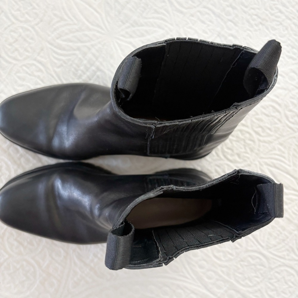 Loeffler Randall Toni Leather Lug-Sole Platform Boots, Black Sz 8 - Picture 6 of 9
